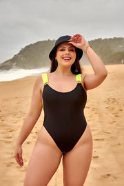 Bañador Brasileño mujer Malala Rosa y Negro