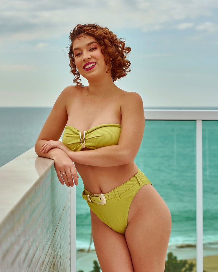 Bikini Brasileño Anita Braga Retro Amarillo