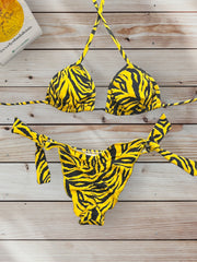 Bikini Brasileño Levata Bumbum Cebra Amarillo