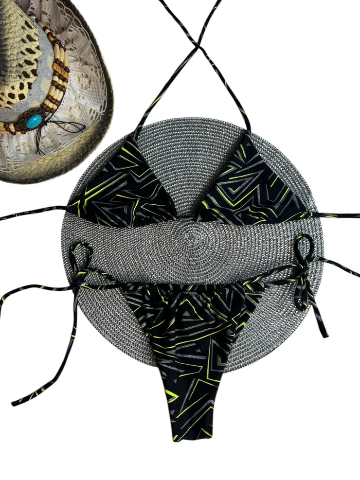 Bikini Colombiano cortinillas Rayos amarillos