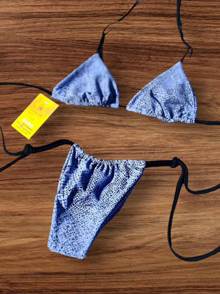 Bikini Colombiano cortinillas serpiente azul